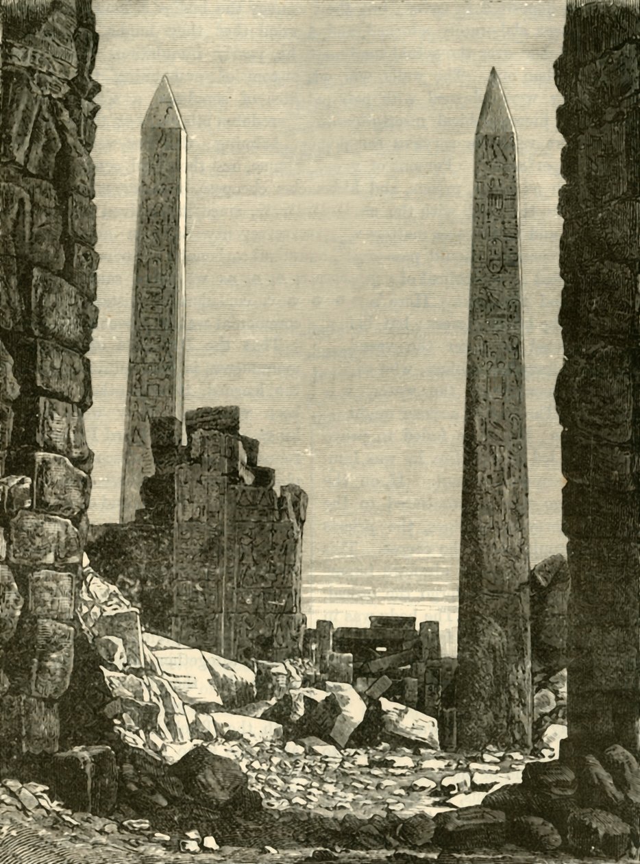 Ruiner vid Karnak, 1890. av Unbekannt