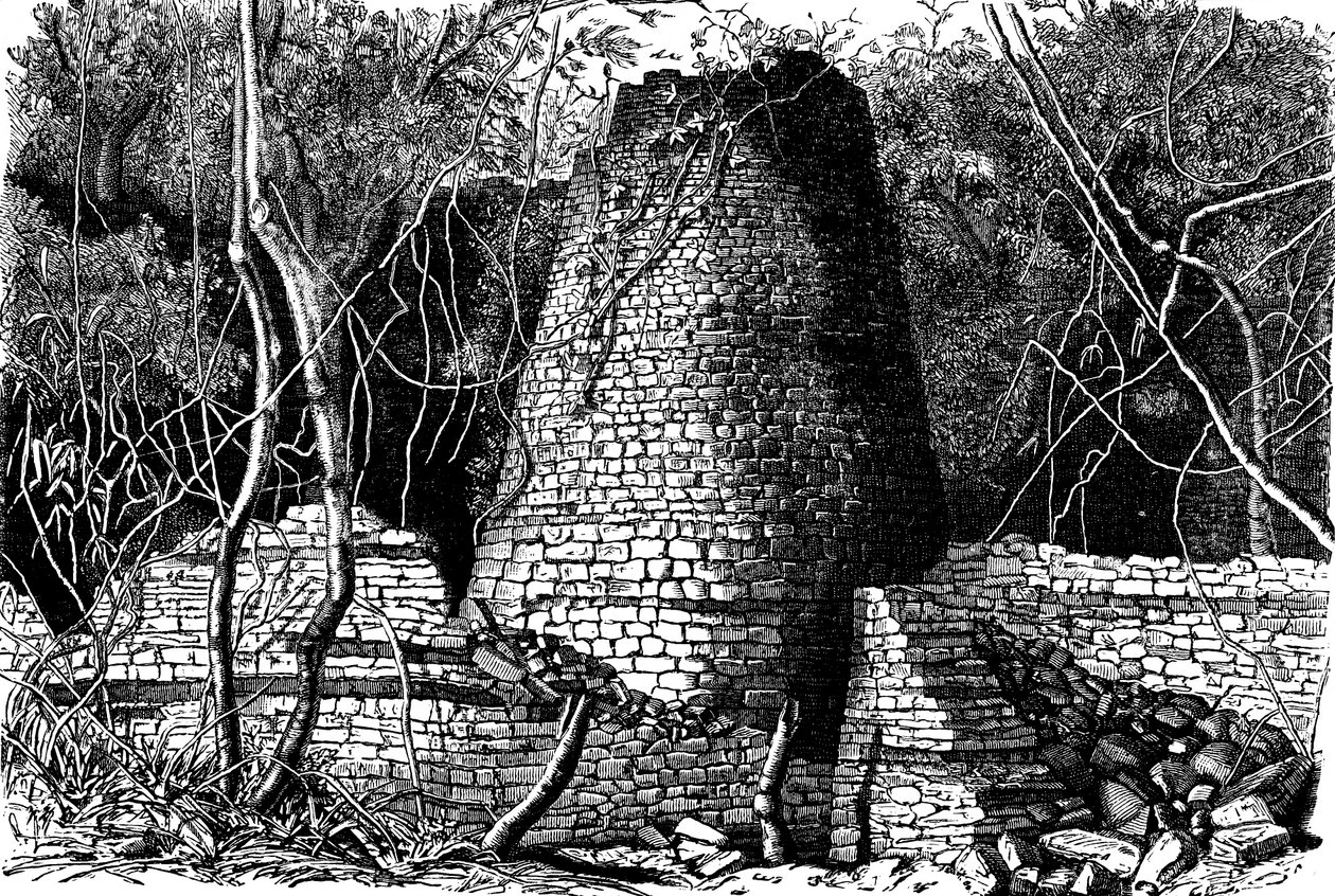 Ruinerna av Great Zimbabwe, Afrika, 1892 av Unbekannt
