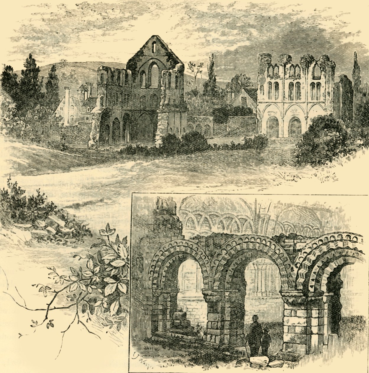 Ruinerna av Wenlock Priory, 1898. av Unbekannt