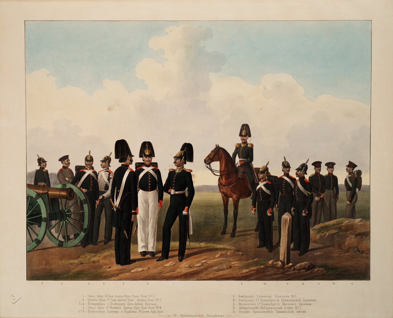 Ryska artilleribesättningar, 1845-1855 av Unbekannt