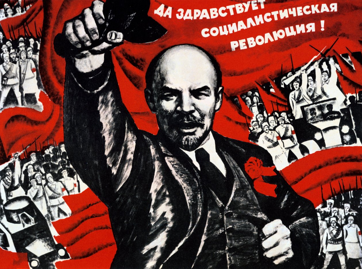 Ryska kommunistpartiets affisch, 1900-talet av Unbekannt