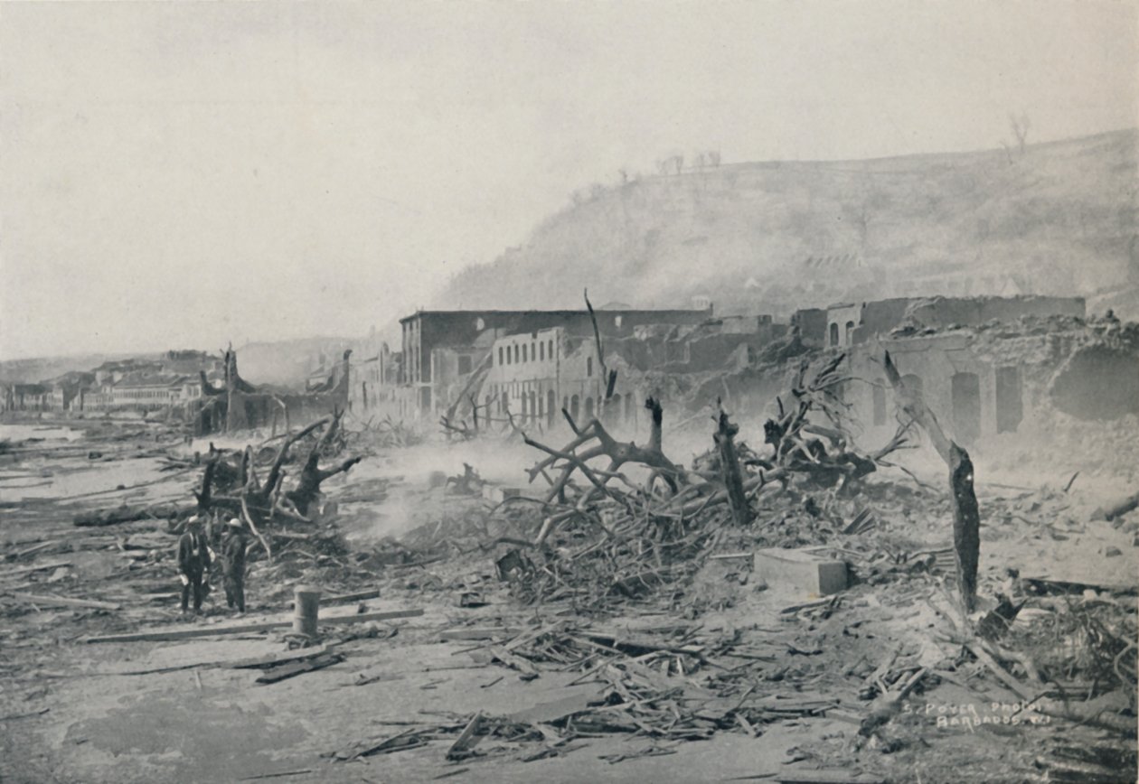 S. Pierre efter utbrottet, 1916 av Unbekannt