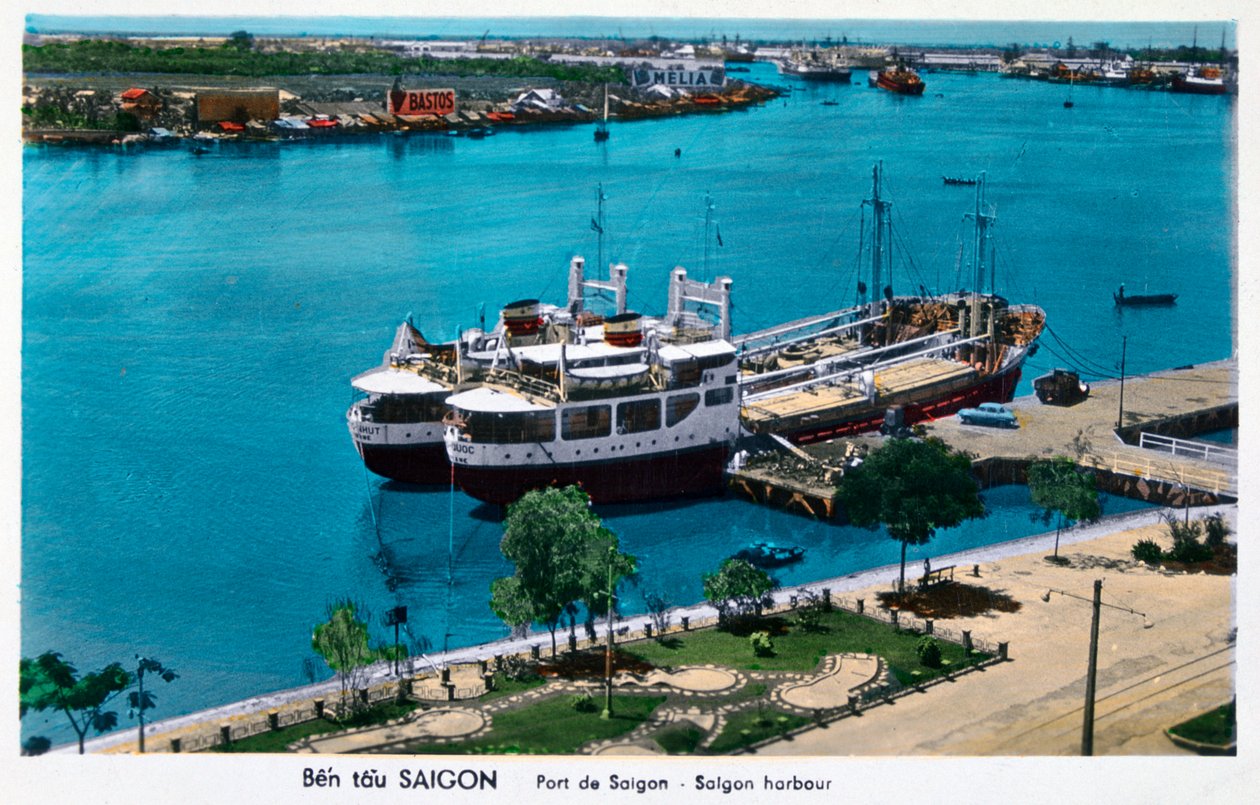 Saigon hamn, Franska Indokina Vietnam, 1900-talet av Unbekannt
