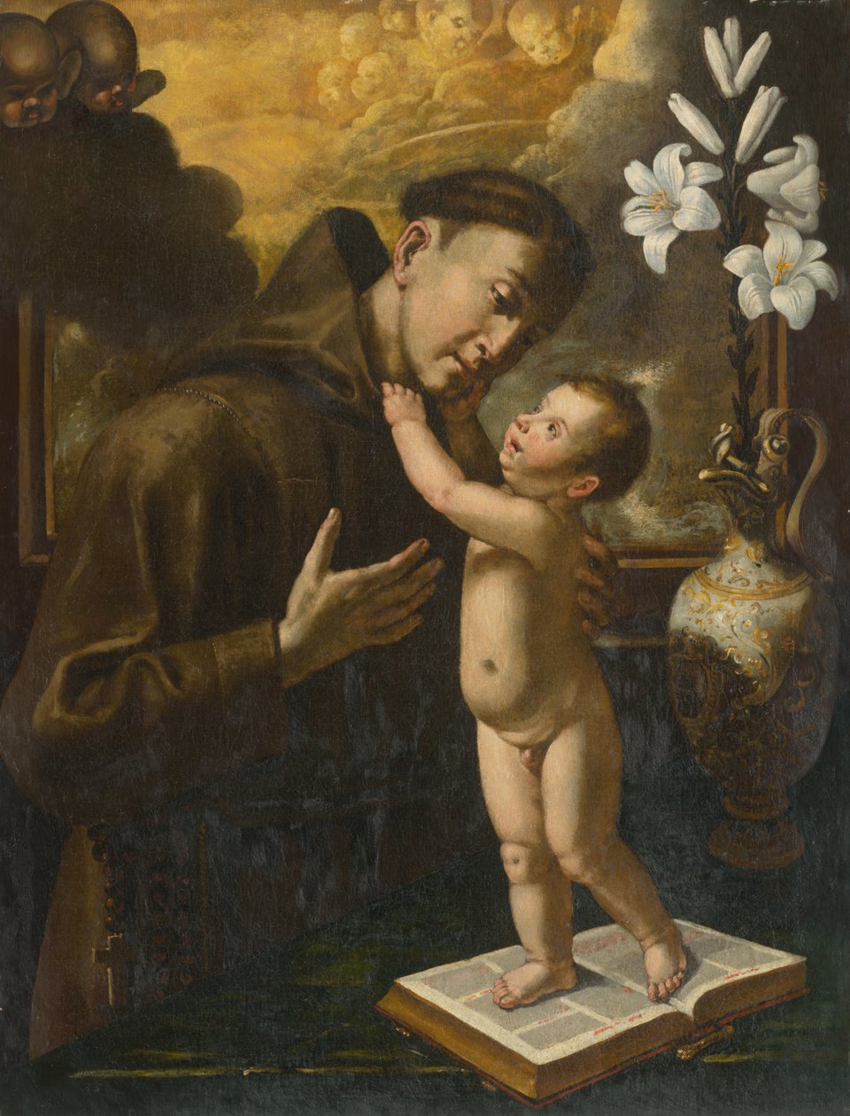 Saint Anthony of Padua with Baby Jesus av Unbekannt