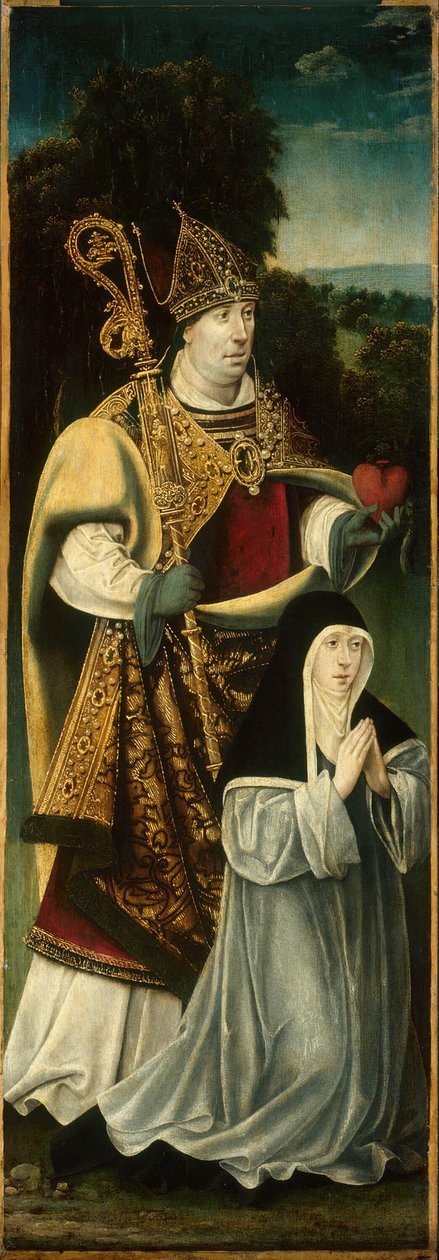 Saint Augustine and a Augustinian Canoness, 152550. av Unbekannt