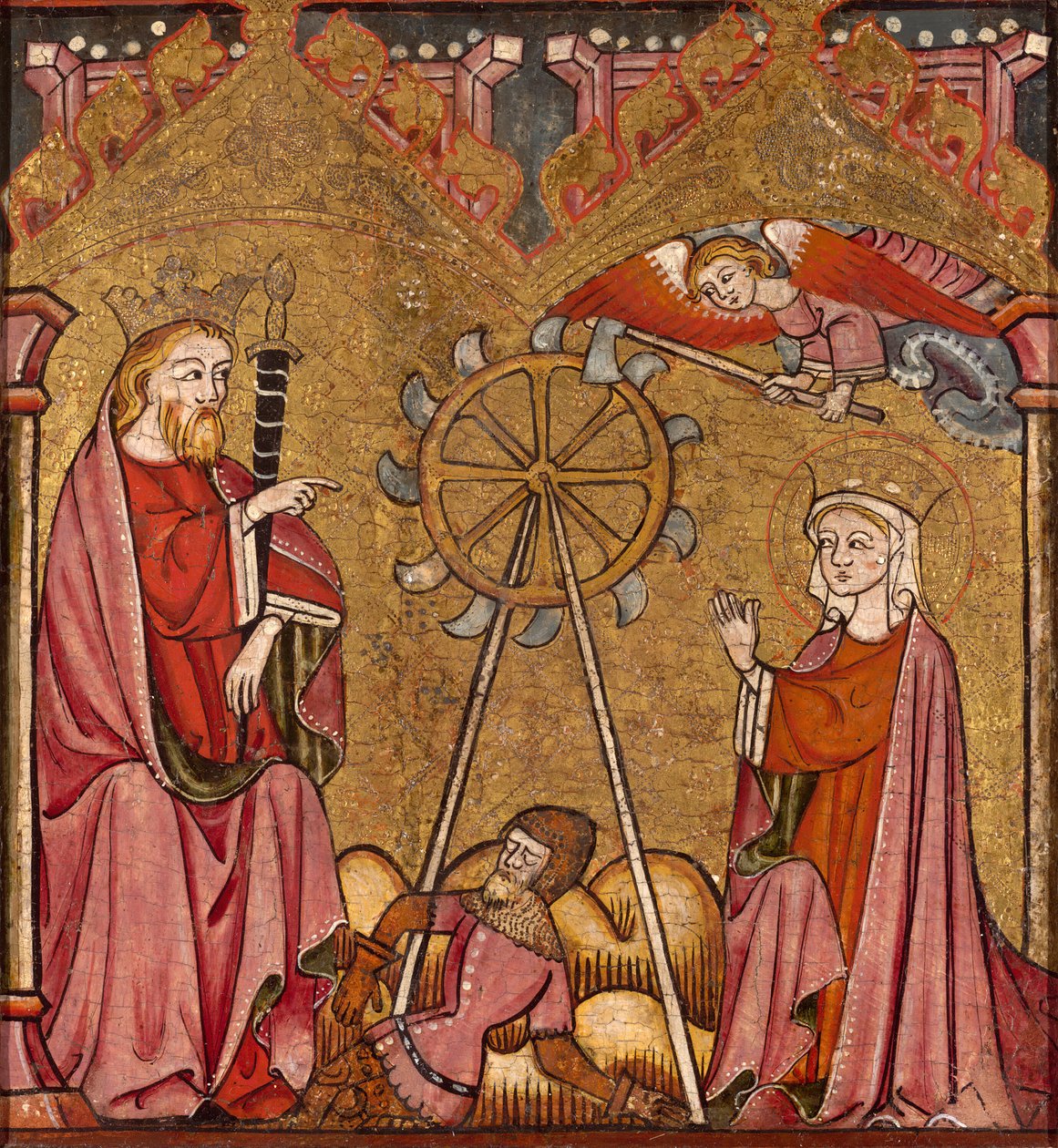 Saint Catherine levererad från hjulet, 13751400. av Unbekannt