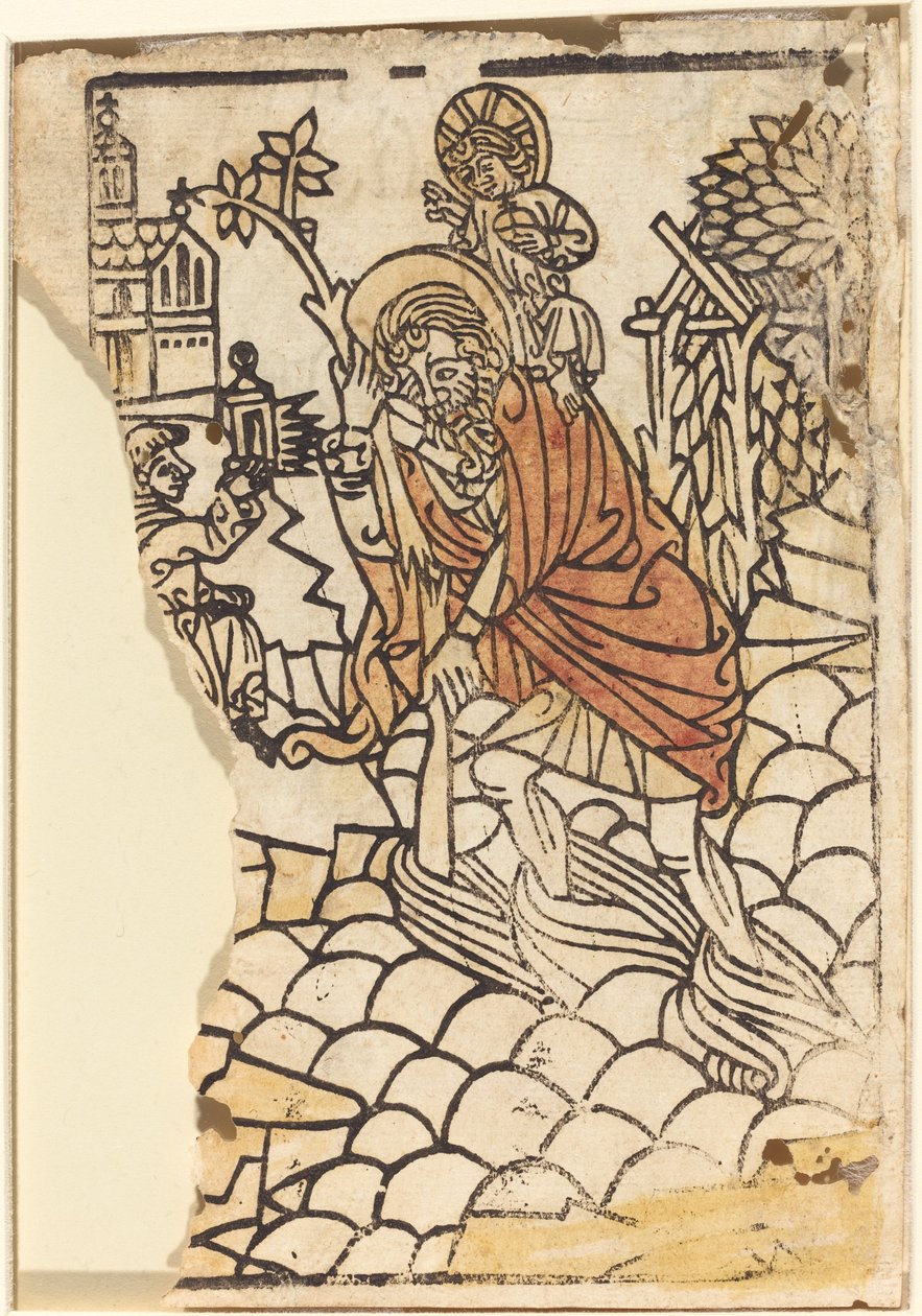 Saint Christopher [recto], ca. 14501470. av Unbekannt