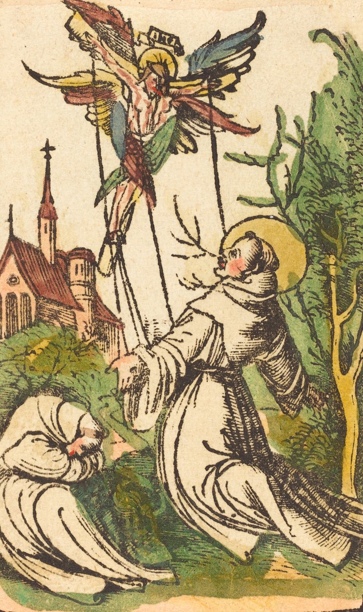 Saint Francis tar emot stigmata, 15001510. av Unbekannt