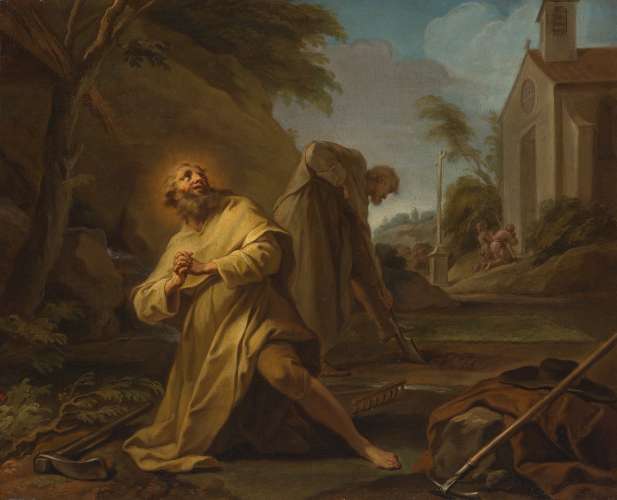 Saint Hymer i ensamhet, ca. 1735. av Unbekannt