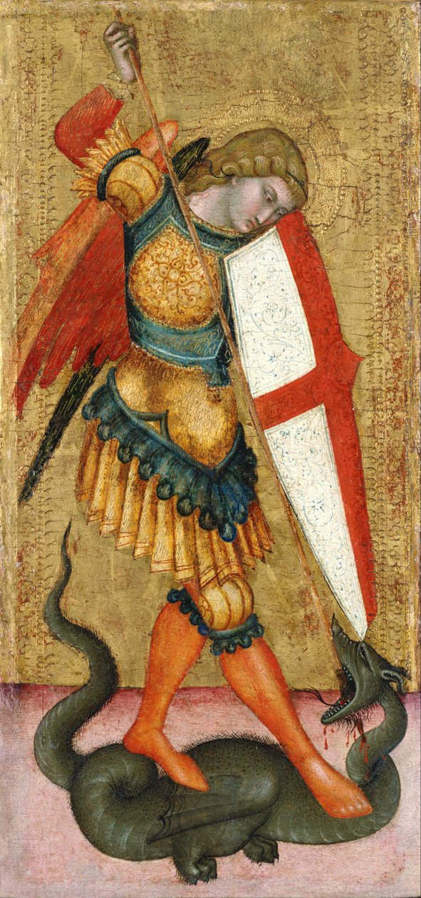 Sankt Mikael och draken, 1300-talet av Unbekannt