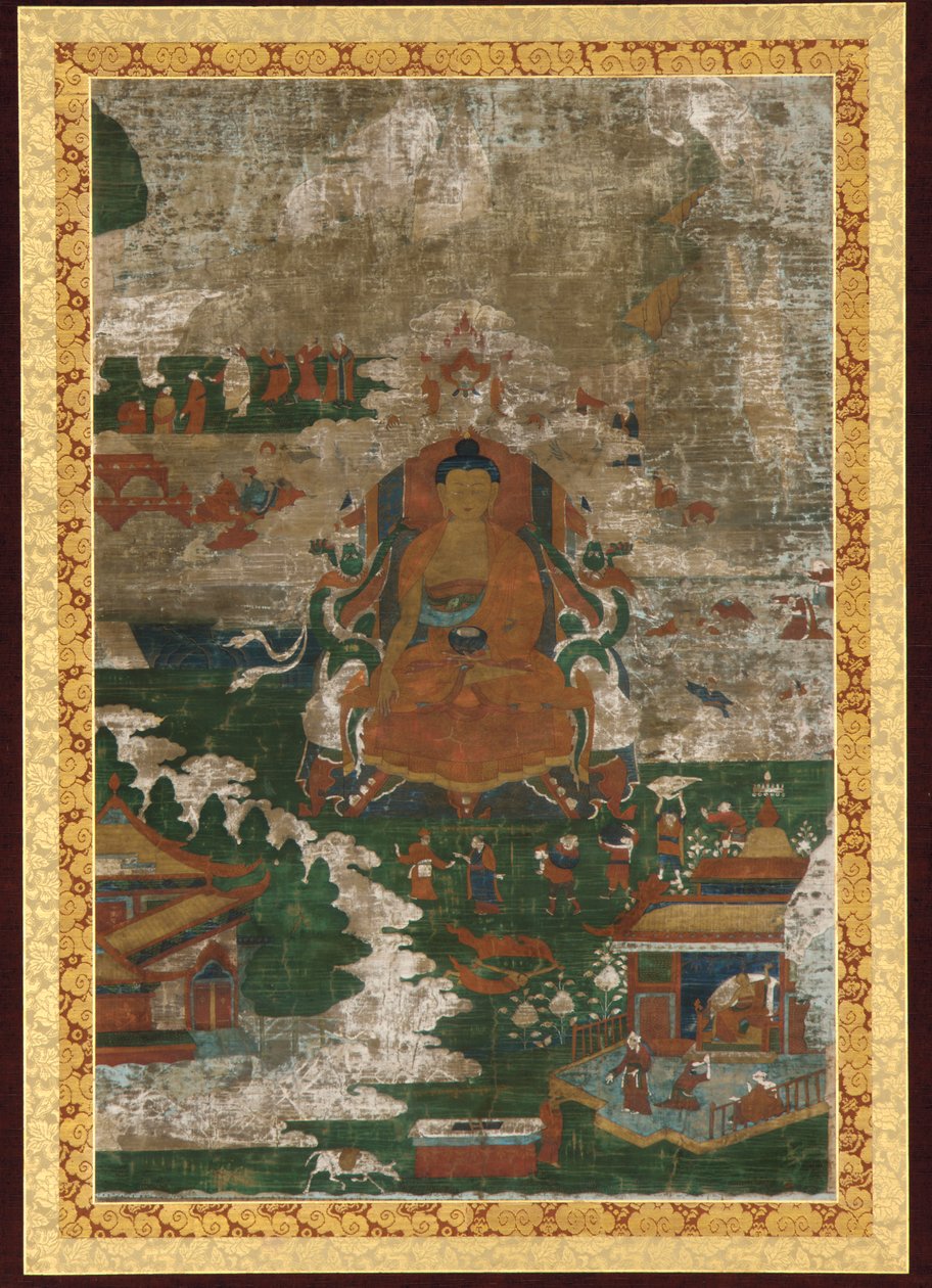 Sakyamuni tronade, och biografiska scener, 1700-talet. av Unbekannt