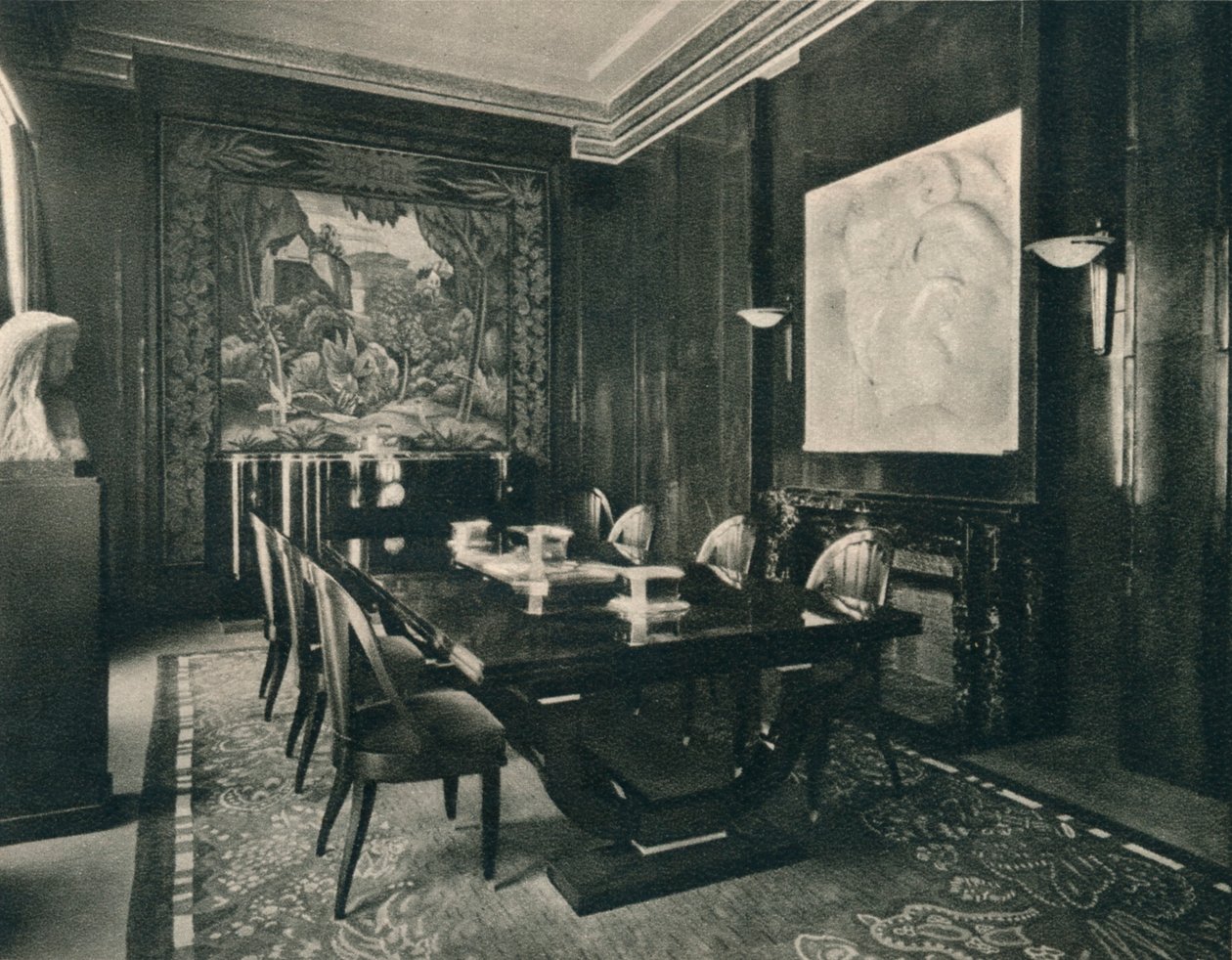 Matsal i Hôtel DU Collectionneur, 1925. av Unbekannt