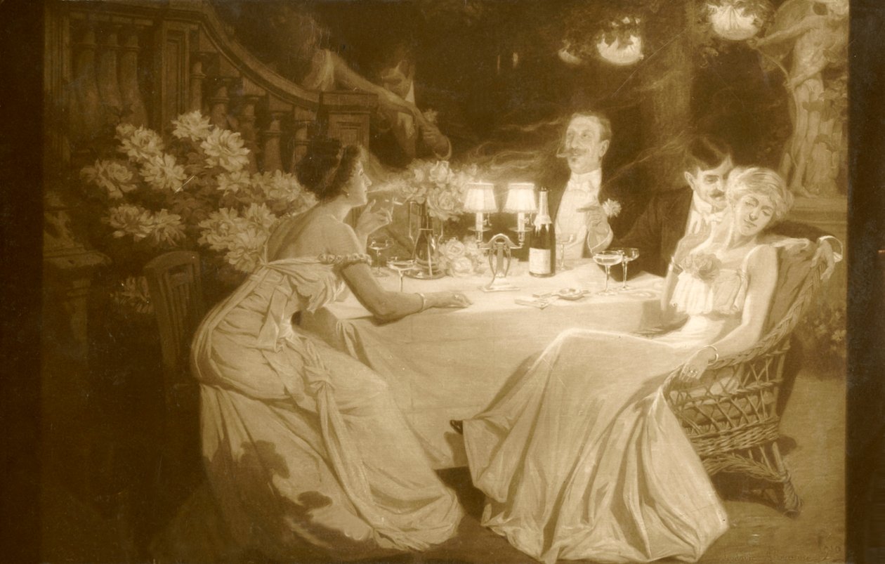 Salong 1910. Ludovic Alleaume efter middagen, 1910. av Unbekannt