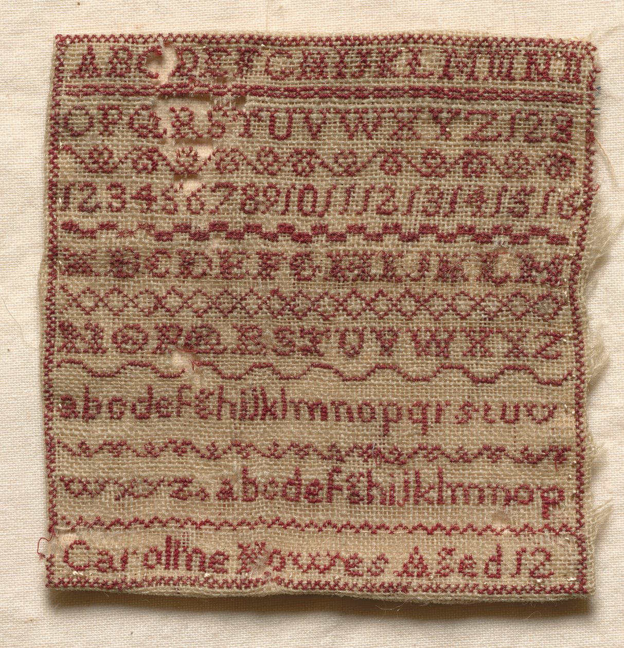 Sampler, 1800-tal. av Unbekannt