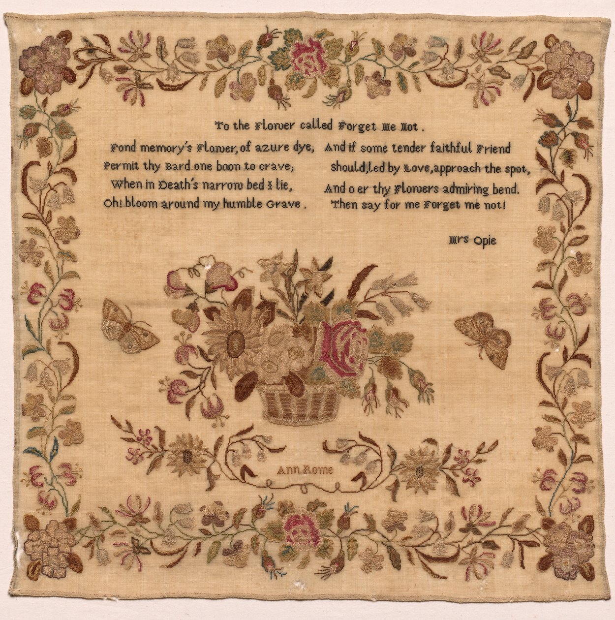 Sampler, 1800-tal. av Unbekannt