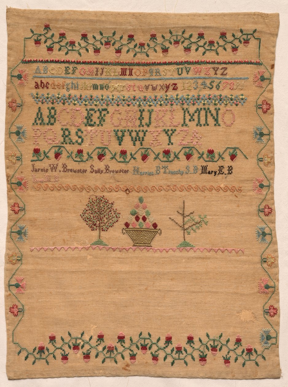 Sampler, tidigt 1800-tal. av Unbekannt