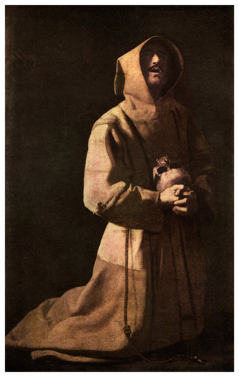 Hellighet: St Franciskus i Meditation, 1635-1639 1956 av Unbekannt