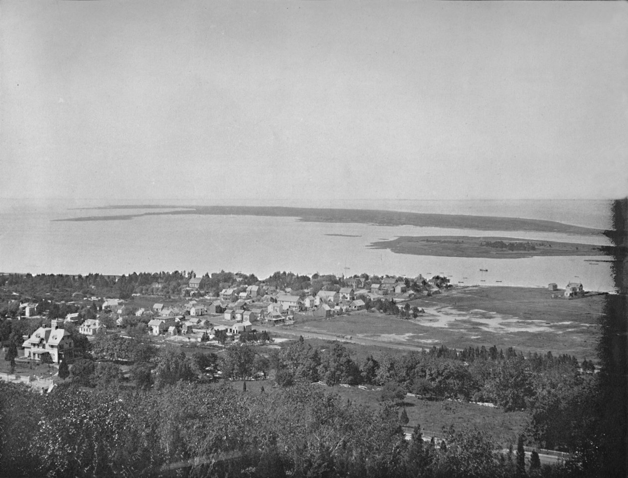 Sandy Hook, från Highland Light, New Jersey, c1897. av Unbekannt