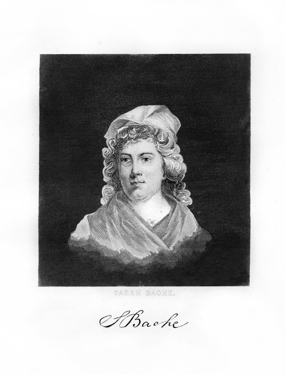 Sarah Franklin Bache, amerikansk revolutionär krigspatriot, 1872 av Unbekannt