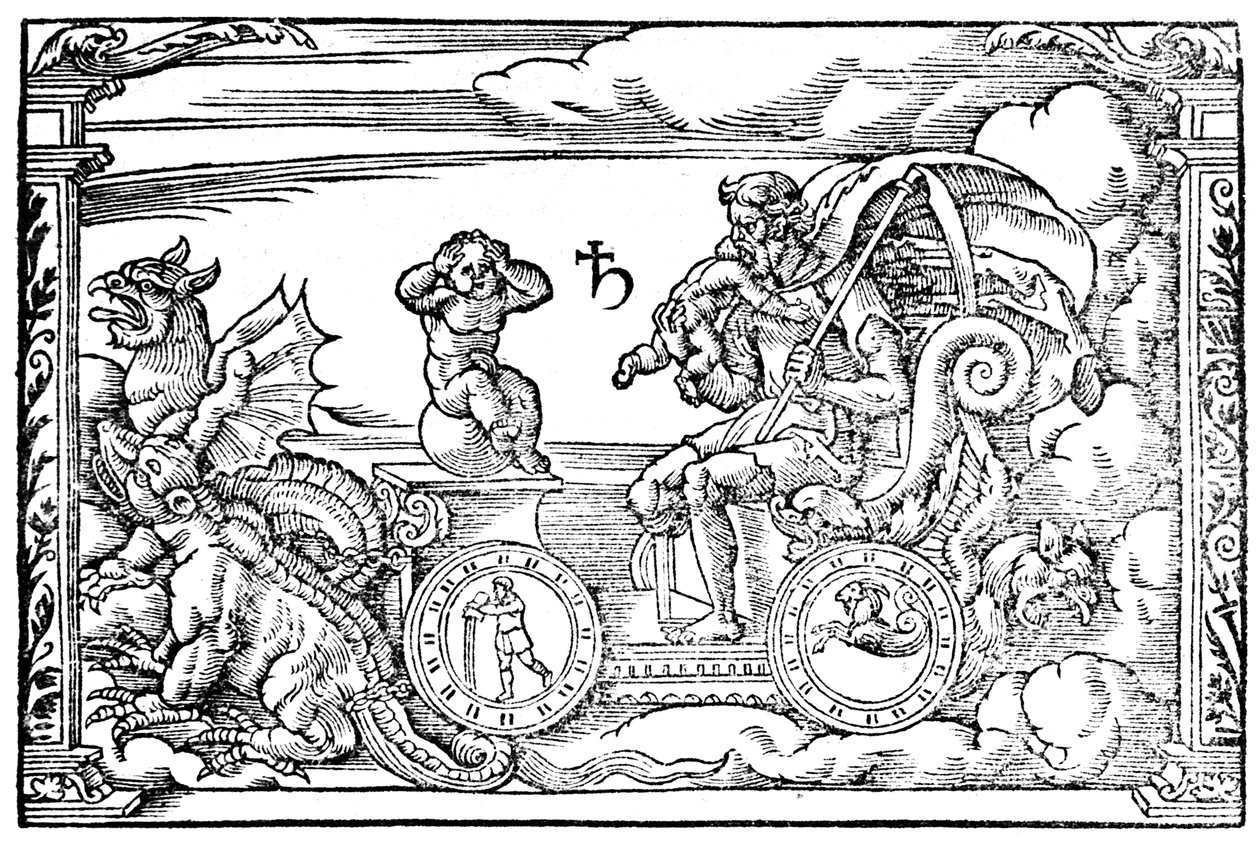 Saturnus, romersk tidens gud, 1569 av Unbekannt