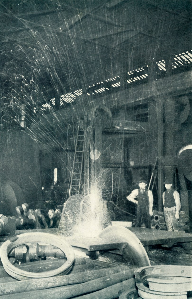 Sågning av kallt stål, 1922. av Unbekannt