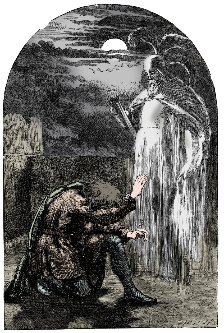 Scen från Shakespeares Hamlet, 1800-talet av Unbekannt