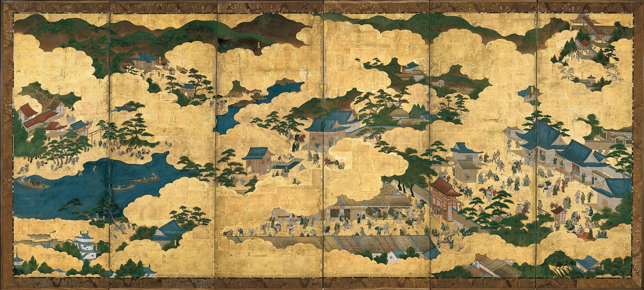 Scener i och runt Kyoto, ca 1690 av Unbekannt