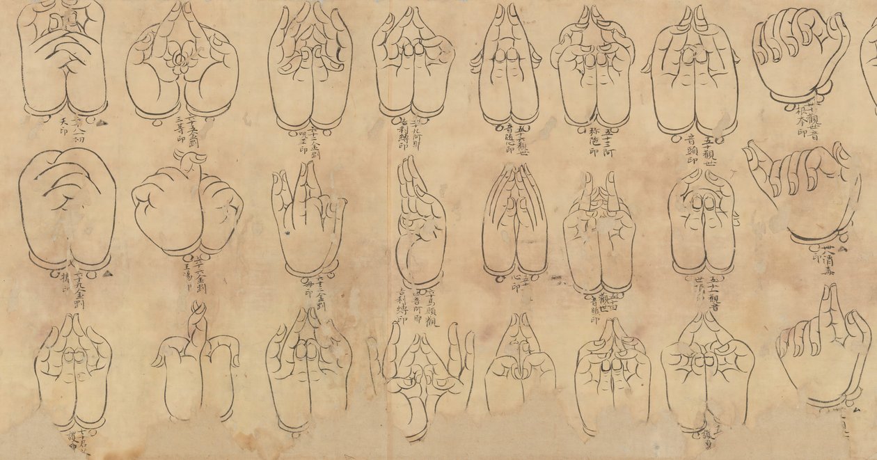 Scroll of Mudras, 11-12-talet. av Unbekannt