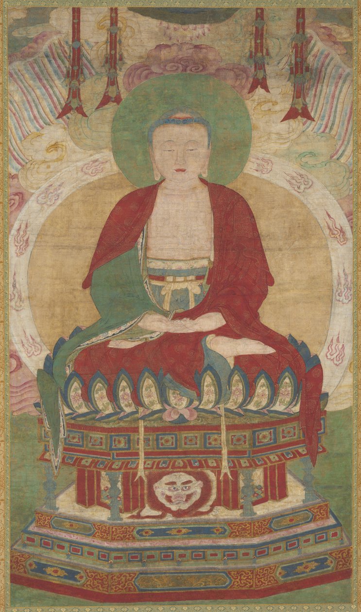 Sittande Amitabha, sent 1500-tal-tidigt 1600-tal. av Unbekannt