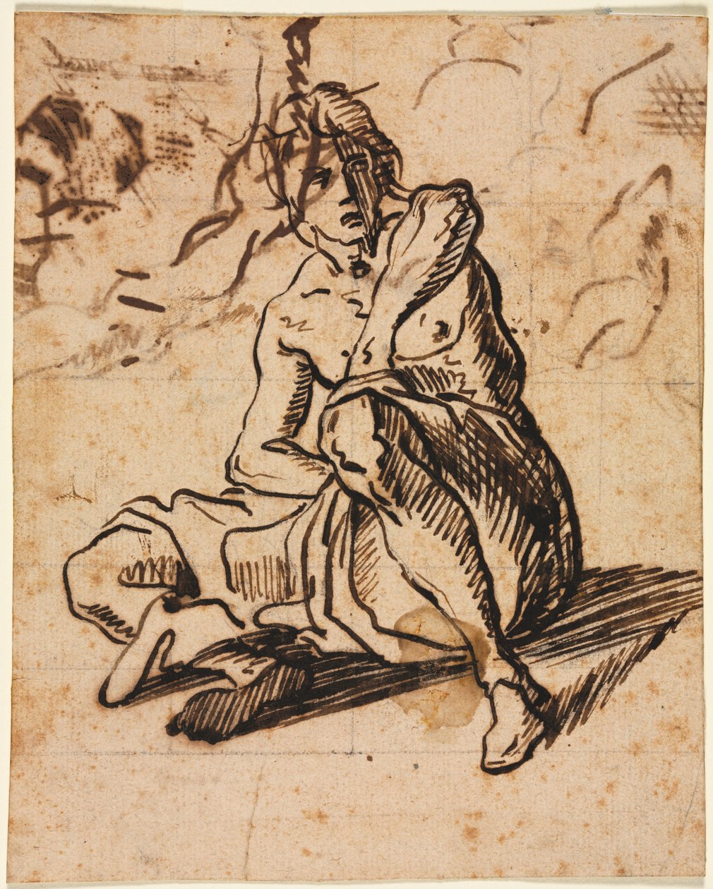 Sittande figur, 1600-tal. av Unbekannt