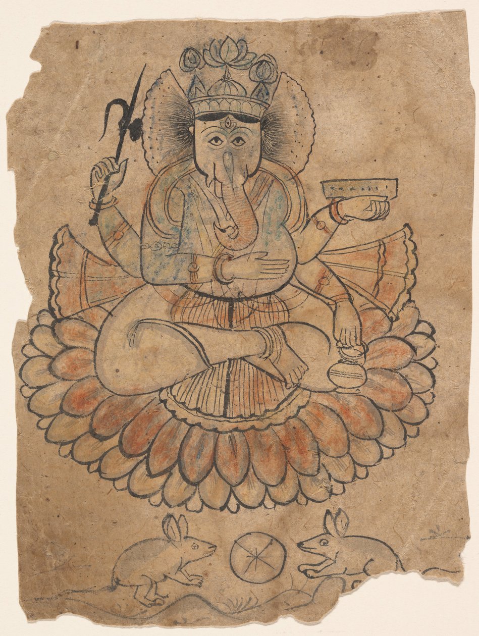 Sittande fyrarmad Ganesha, ca. 1775. av Unbekannt