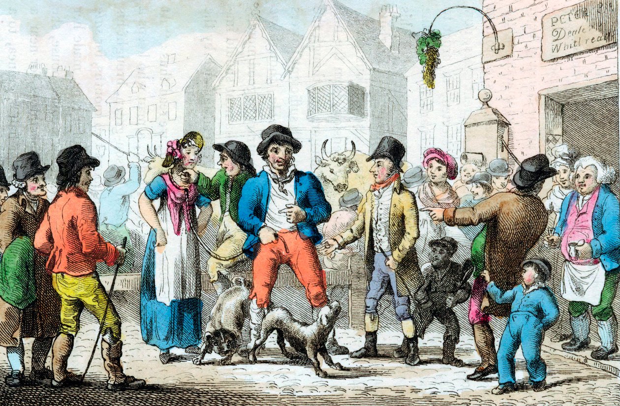 Säljer en hustru till högstbjudande, 1816 av Unbekannt