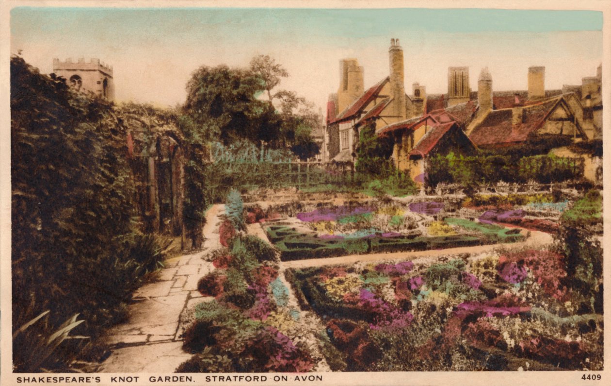 Shakespeares Knot Garden, Stratford-Upon-Avon, c1910. av Unbekannt