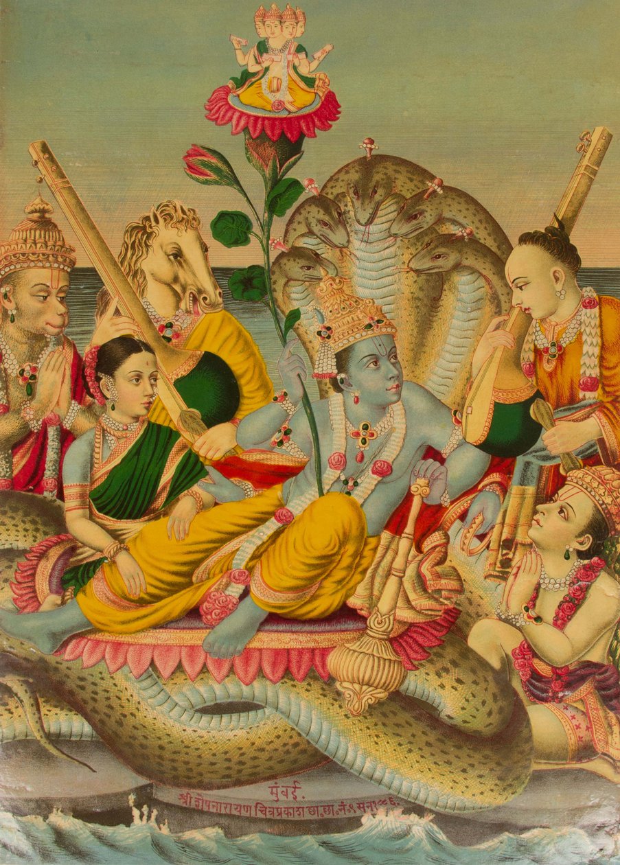 Shri Seshnarayan, Vishnu Narayan o Sesha, 1886. av Unbekannt