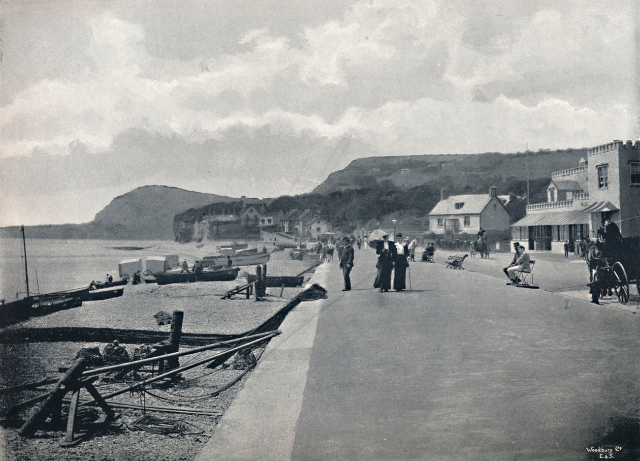 Sidmouth - The Promenade and Beach, 1895 av Unbekannt
