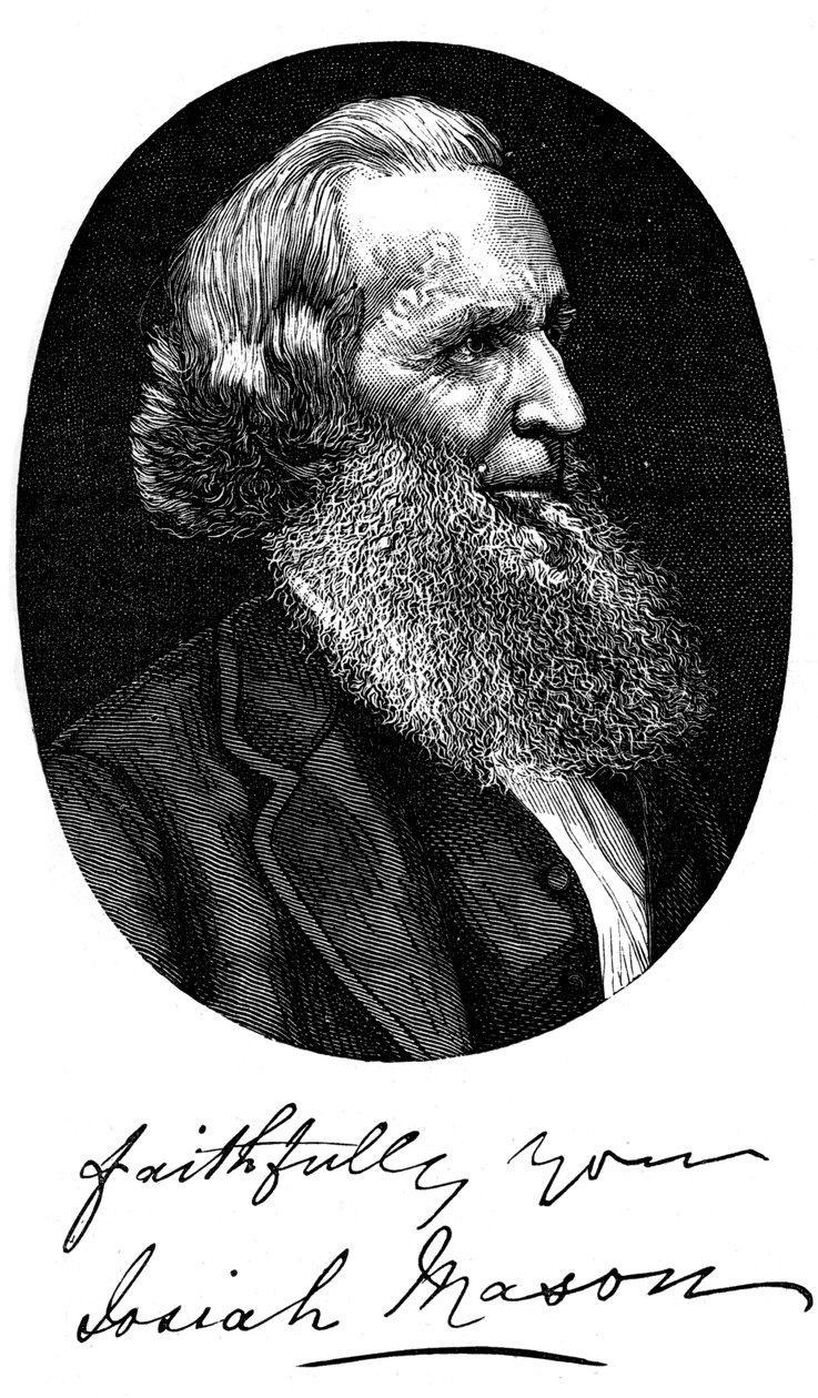 Sir Josiah Mason, engelsk penntillverkare, c1880 av Unbekannt
