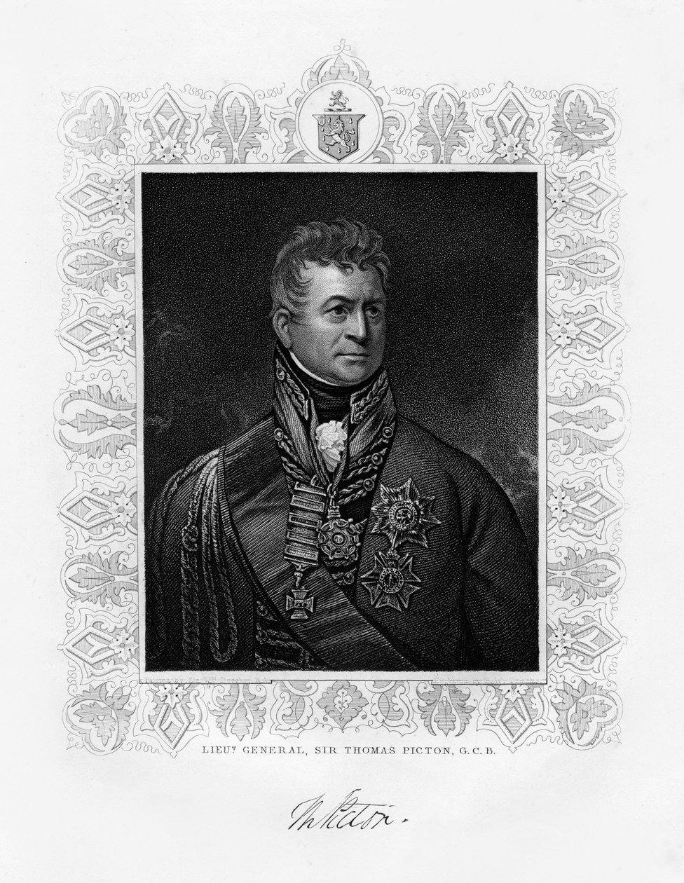 Sir Thomas Picton, brittisk militärledare, 1800-talet av Unbekannt