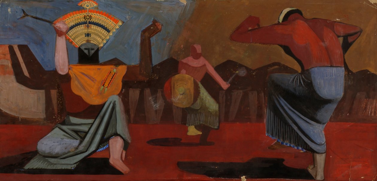 Skiss för indiska dansare, ca. 1933-1943. av Unbekannt
