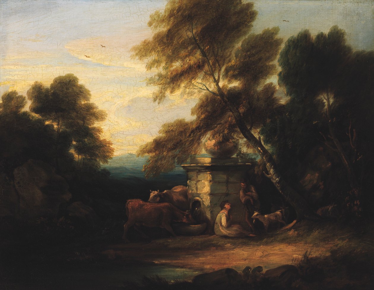 Litet landskap, ca. 1750-1800. av Unbekannt