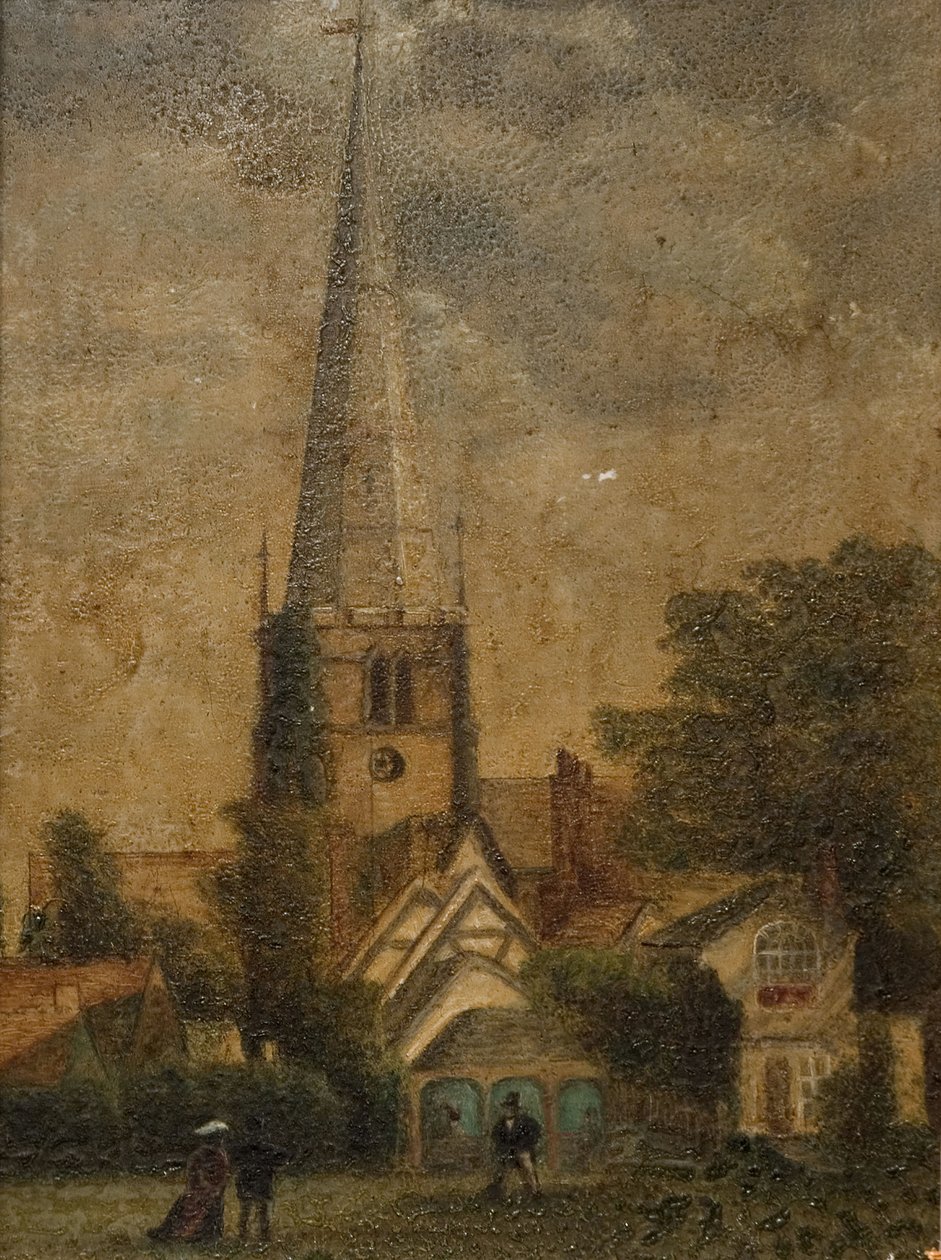 Solihull kyrka, 1870. Solihull, West Midlands. av Unbekannt