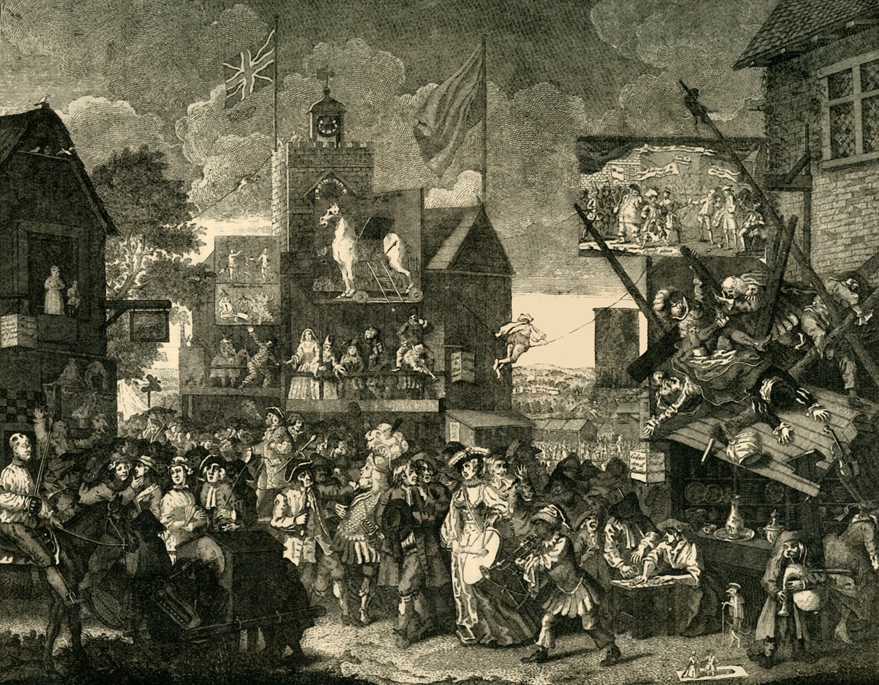 Southwark Fair. Efter Hogarths Picture, c1878. av Unbekannt