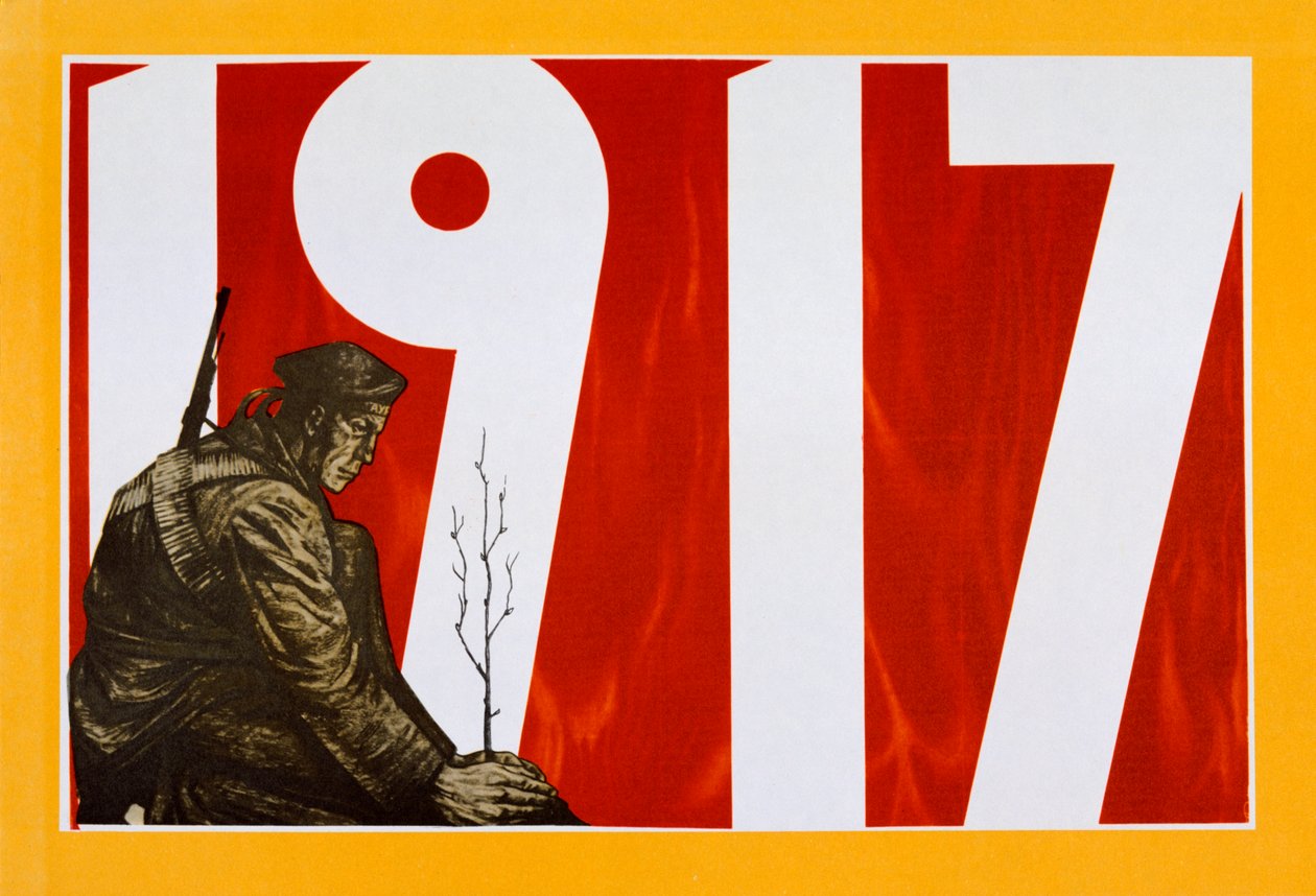 Sovjetisk propagandaaffisch, 1917 av Unbekannt