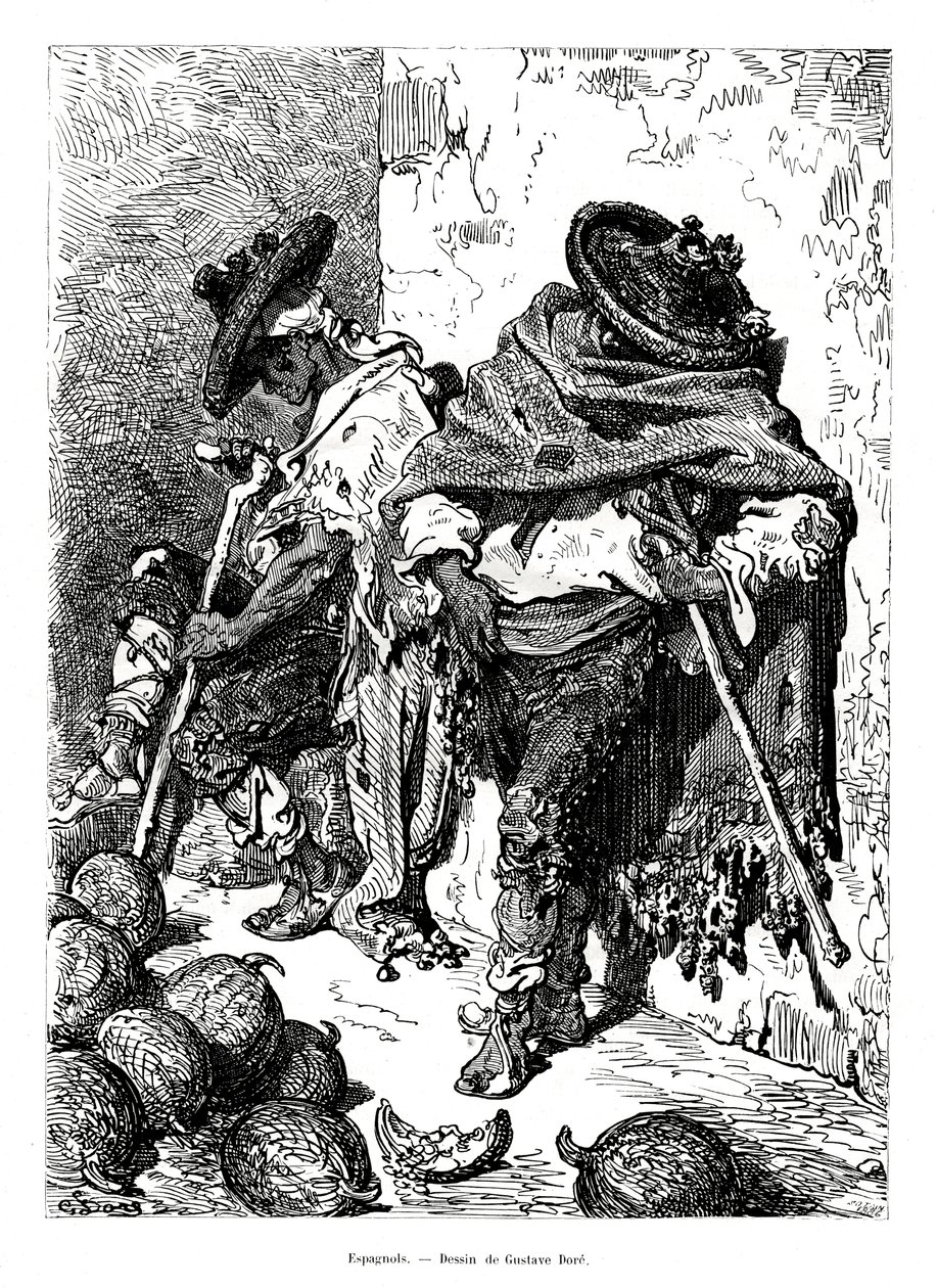 Spanjorer, 1886 av Unbekannt