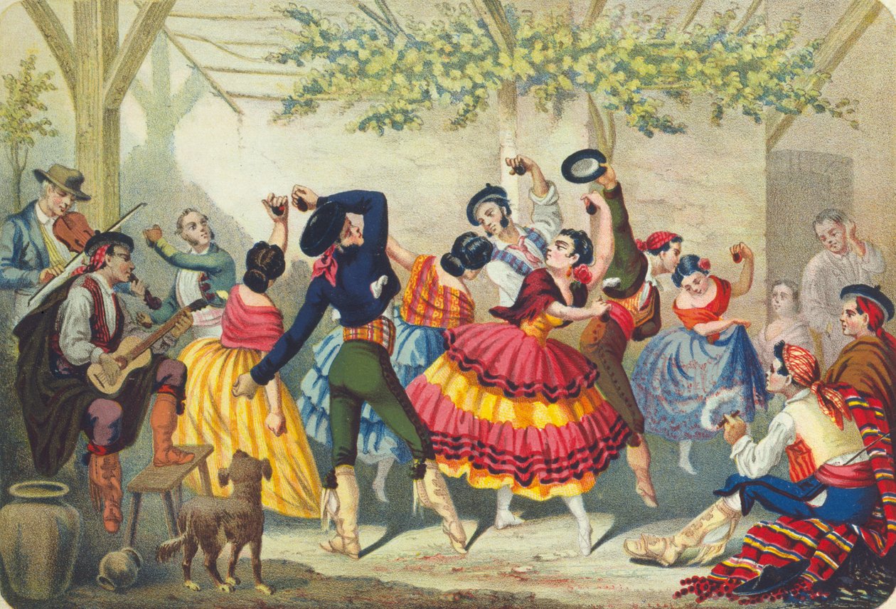 Spanska dansare, mitten av 1800-talet av Unbekannt