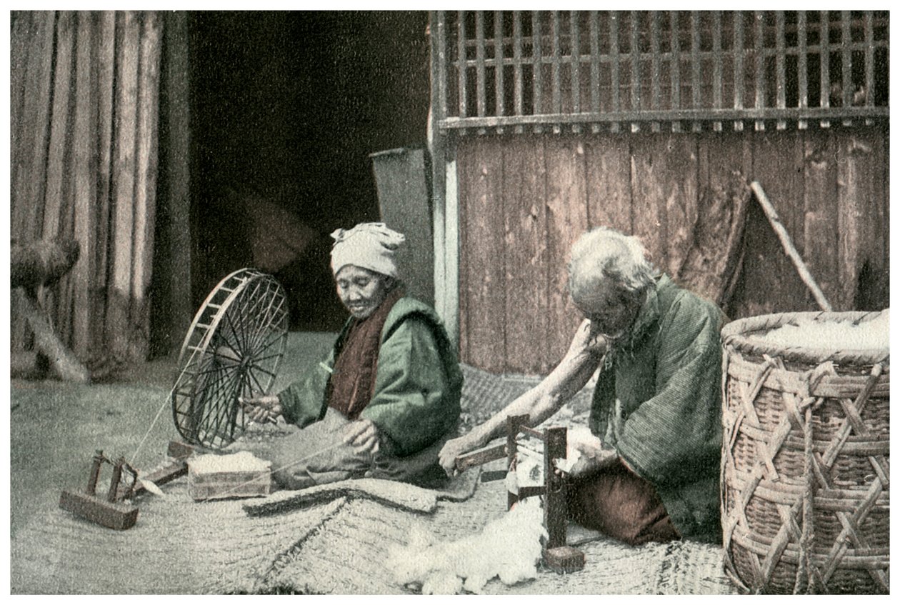Spinning av bomull, Japan, 1904 av Unbekannt