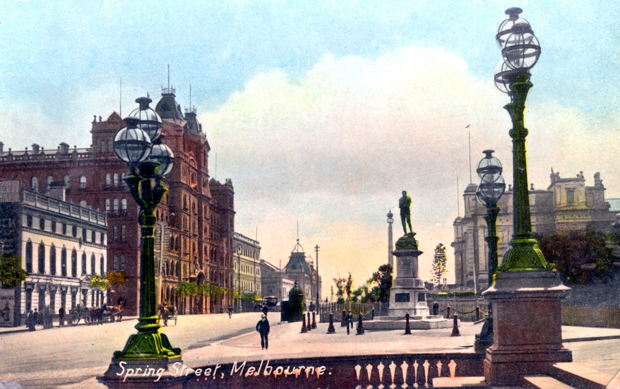 Spring Street, Melbourne, Australien, 1912 av Unbekannt