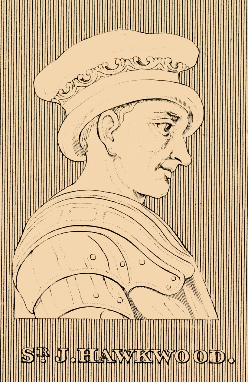 Sr. J, Hawkwood, c1323-1394, 1830. av Unbekannt