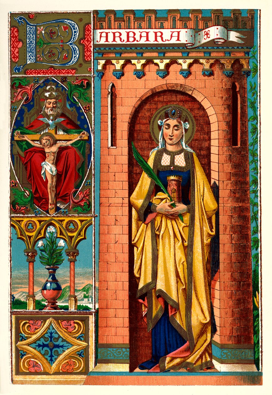 St Barbara, 1886 av Unbekannt