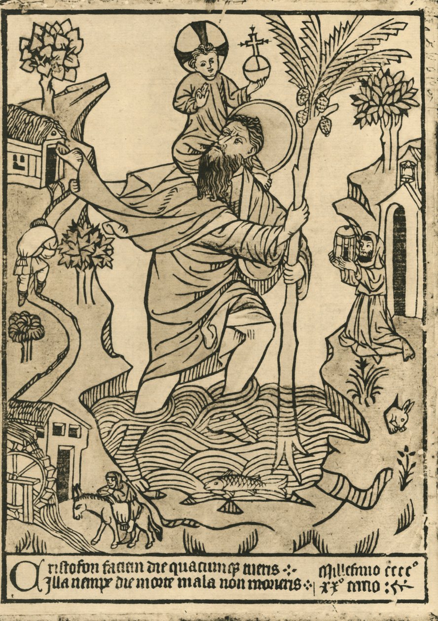 St Christopher. 1423, 1915. av Unbekannt