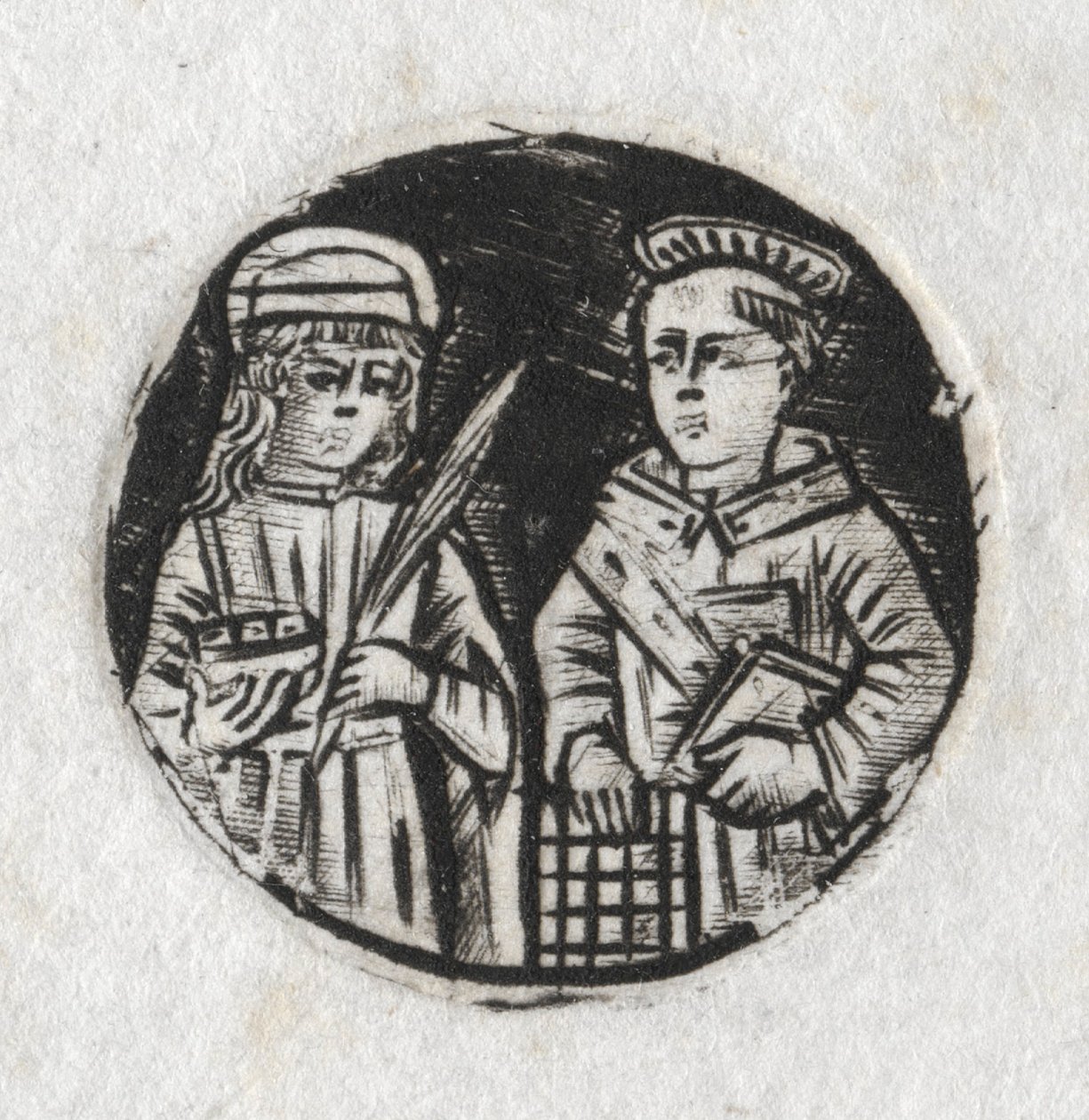 St. Lawrence och St. Lucy, ca. 1487. av Unbekannt